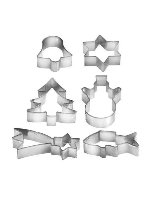 CHRISTMAS COOKIE CUTTERS 6 pieces