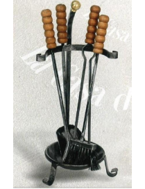 GRUPPO CAMINO CON MANICO LEGNO 65 CM