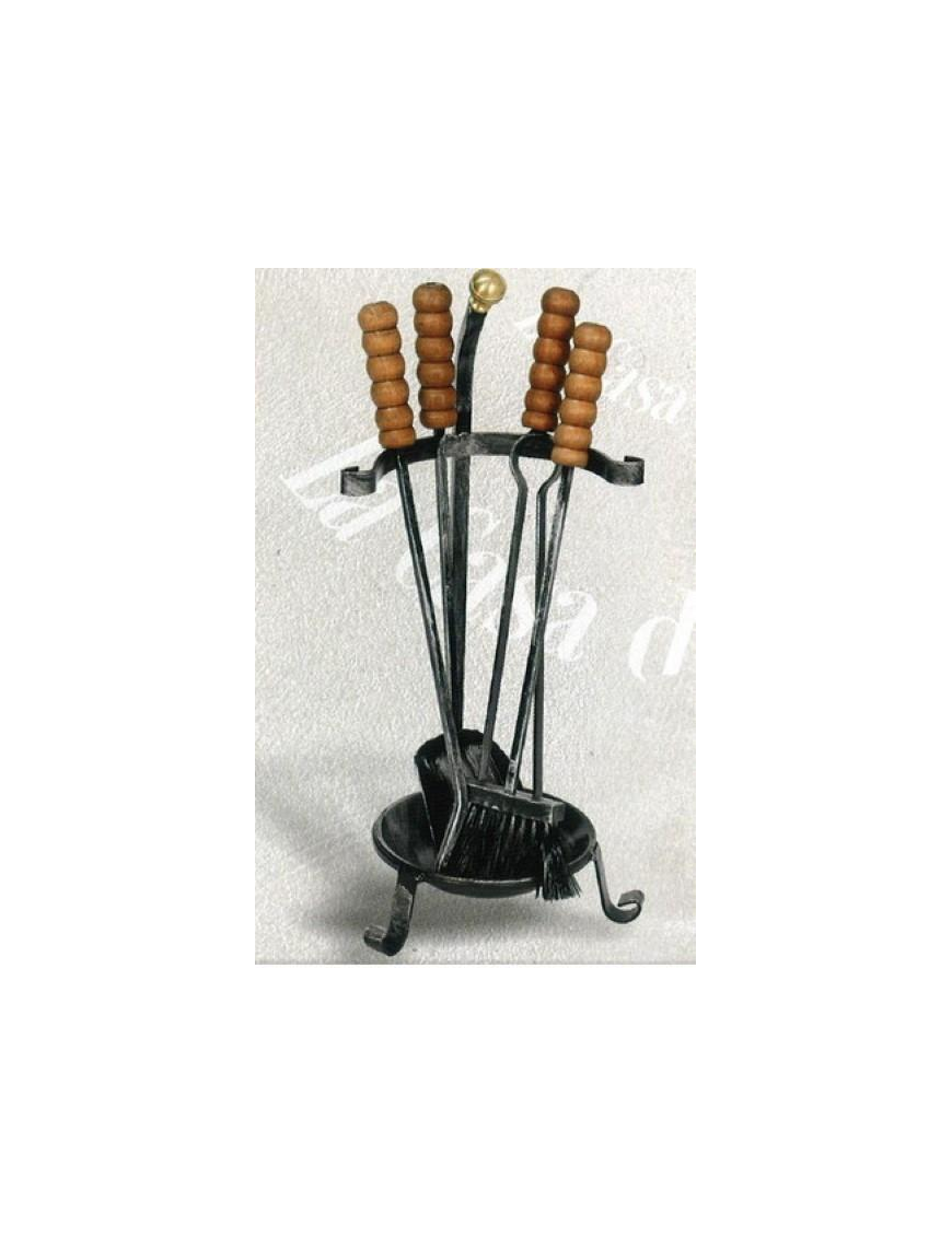 GRUPPO CAMINO CON MANICO LEGNO 65 CM