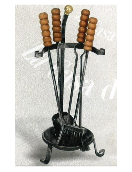 GRUPPO CAMINO CON MANICO LEGNO 65 CM