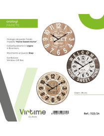 OROLOGIO PARETE LEGNO d.28,8cm 1123/24