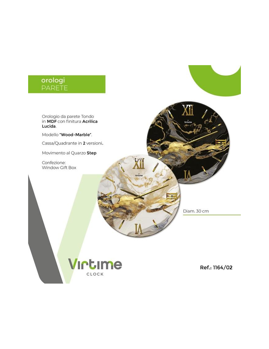 OROLOGIO PARETE ACRYLIC d.30cm 1164/02