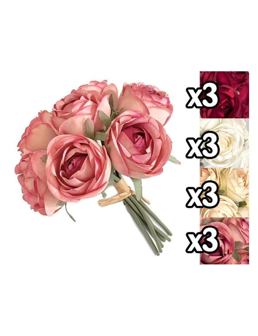 BOUQUET OF VIVIENNE ROSES 26 CENTIMETERS