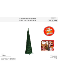 ALBERO PIEGHEVOLE 120cm C/LUCE E MUSICA