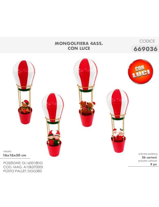 MONGOLFIERA C/LUCE ASS. 669036