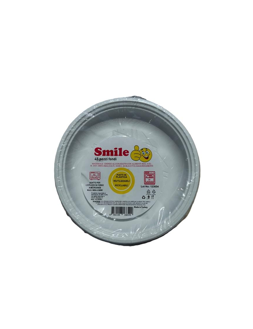 PIATTO FONDO SMILE 1 KILOGRAMMO 48 PEZZI
