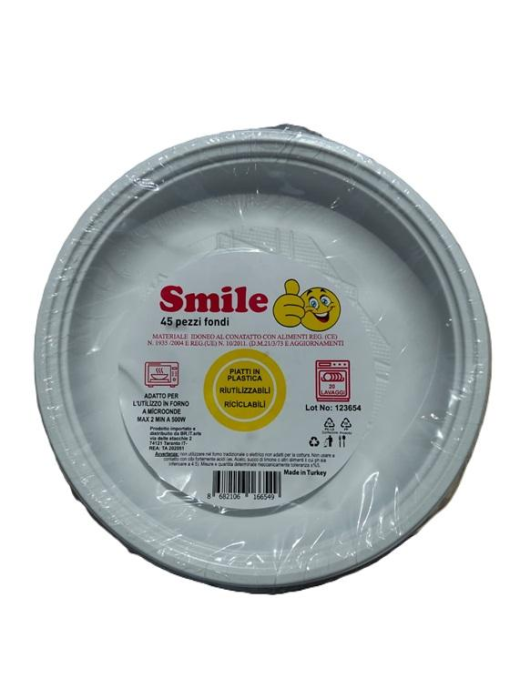 PIATTO FONDO SMILE 1 KILOGRAMMO 48 PEZZI