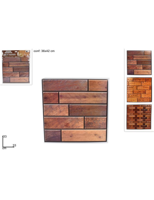 STICKER 33x33 CENTIMETERS MOSAIC-WOOD EFFECT