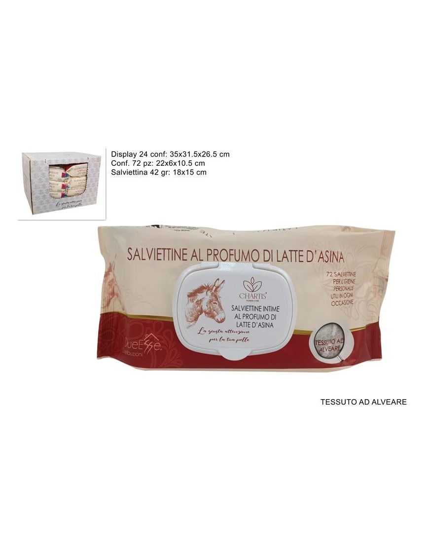 SALVIETTINE DETERG. 72pz LATTE ASINA