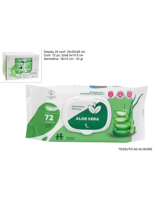 BABY ALOE VERA CLEANSING WIPES 72 PIECES