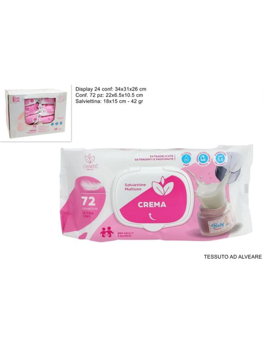 CLEANING WIPES 72 PIECES BABY CREAM