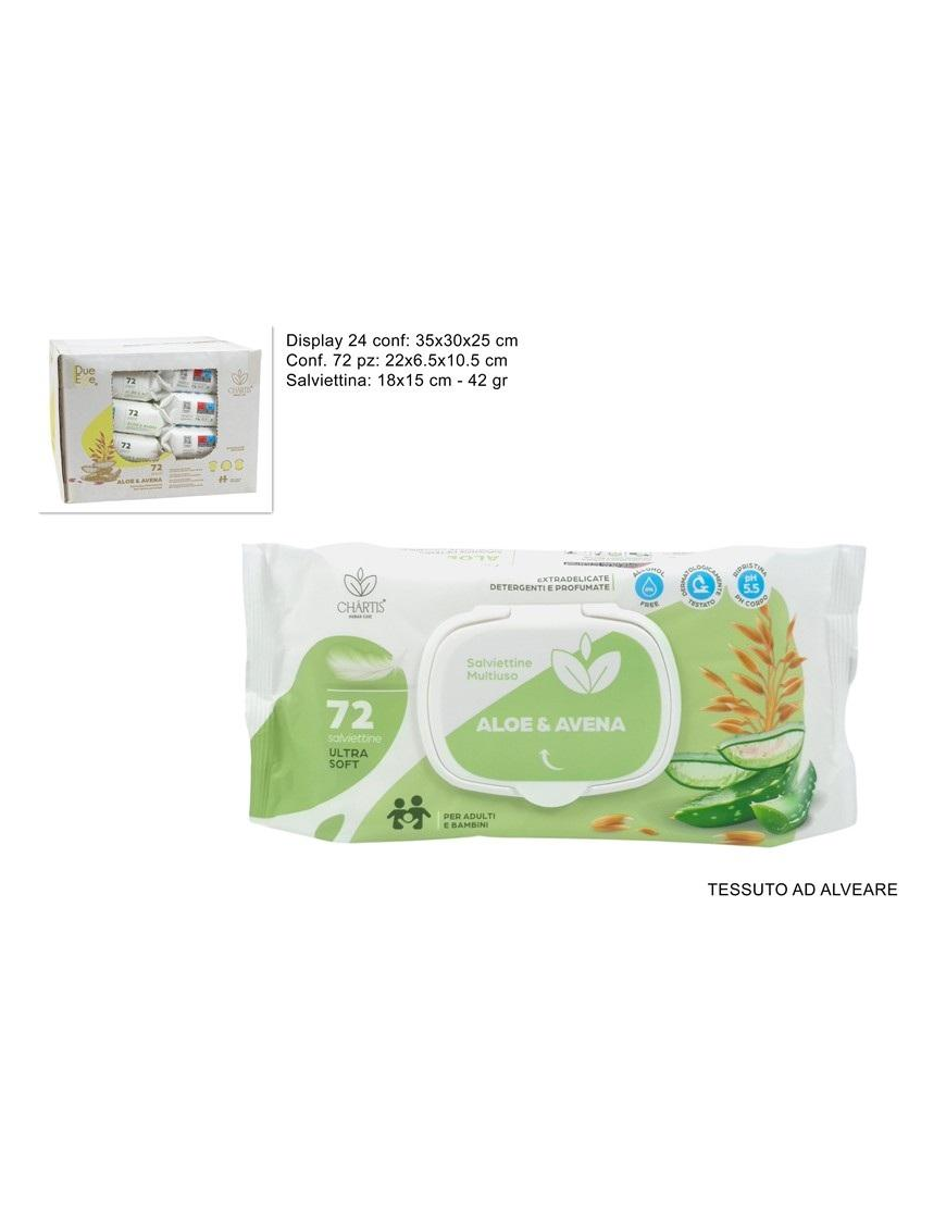 BABY ALOEeOAT CLEANSING WIPES 72 PIECES