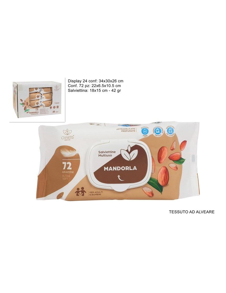 BABY ALMOND CLEANING WIPES 72 PIECES
