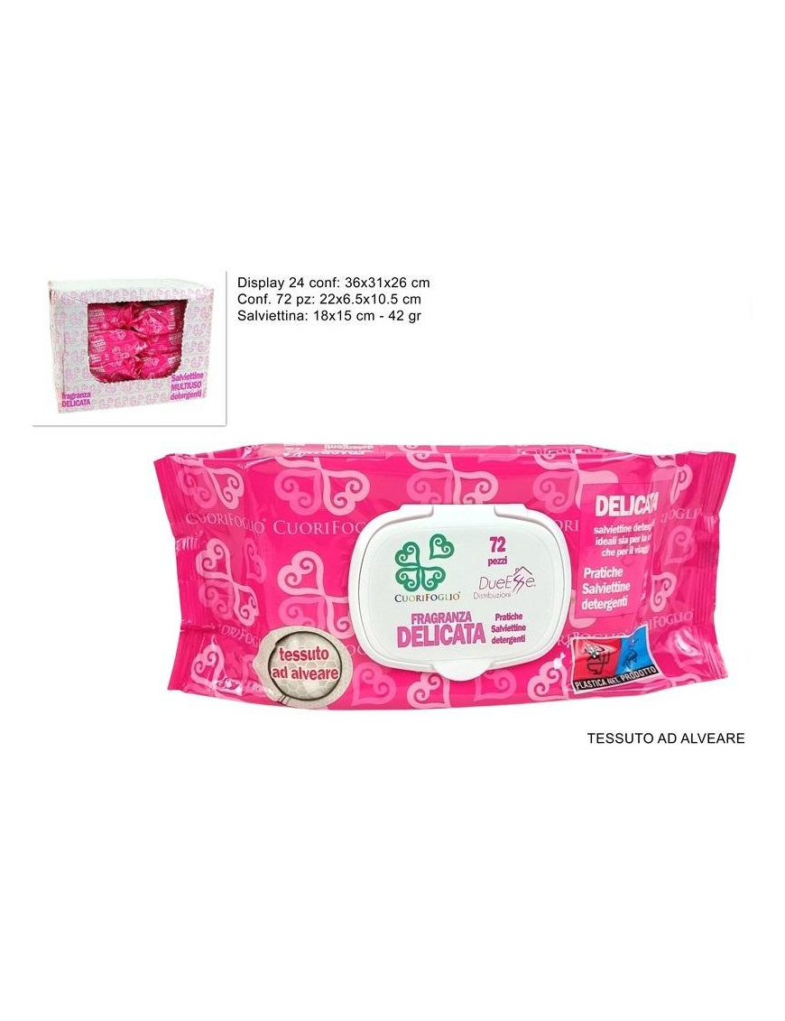 SALVIETTINE DETERGENTI 72 PEZZI DELICATE X LEI