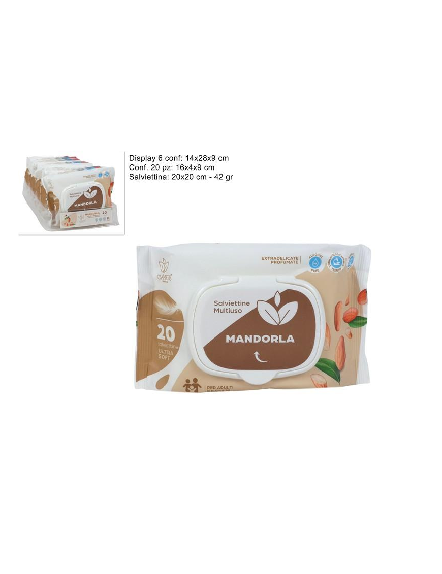 CLEANSING WIPES 20 pieces ALMOND