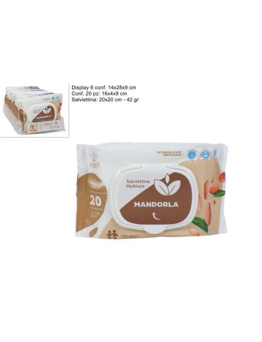 CLEANSING WIPES 20 pieces ALMOND