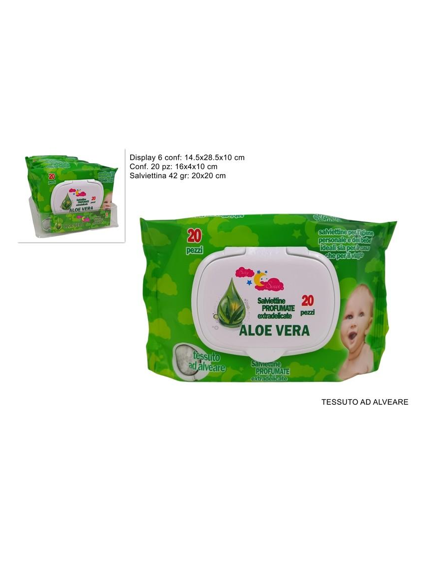 SALVIETTINE DETERGENTI 20pezzi ALOE VERA