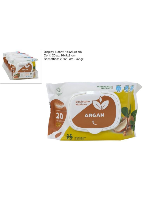 CLEANING WIPES 20 pieces ARGAN