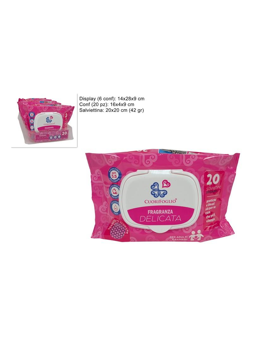 DELICATE CLEANSING WIPES 20 pieces FOR WOMEN
