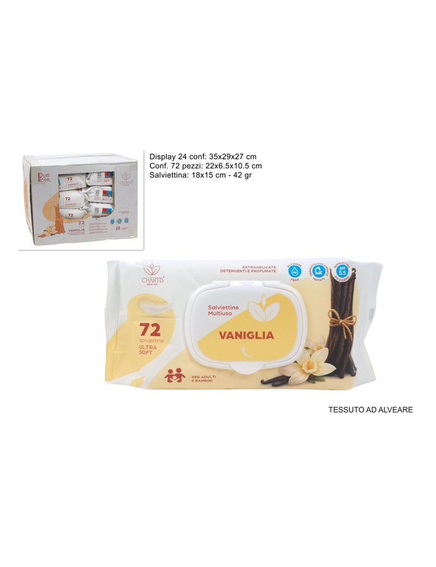 CLEANING WIPES 72 pieces VANILLA