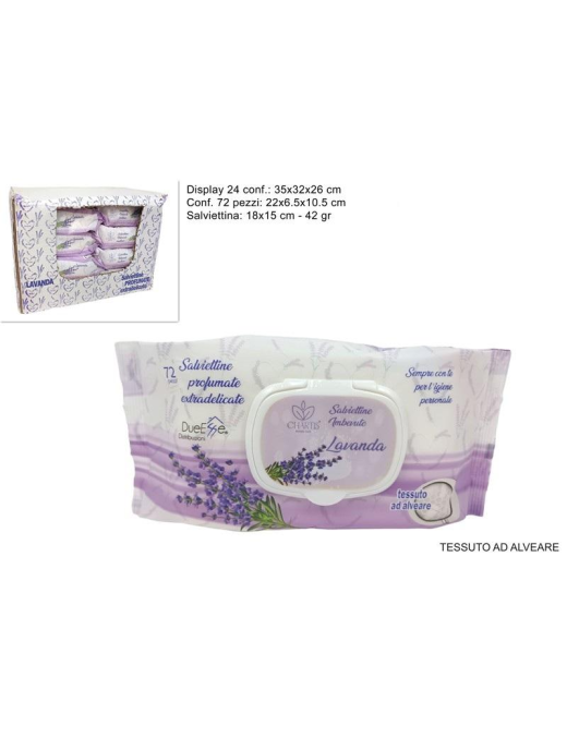 SALVIETTINE DETERGENTI 72pezzi LAVANDA