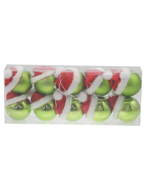 Green Grinch Model Ball 6cm 10 pieces